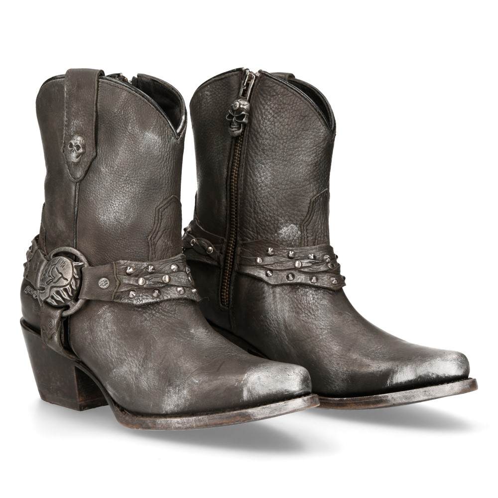 New Rock - M-WSTM005-S1 Stiefeletten - Silberfarben/Schwarz